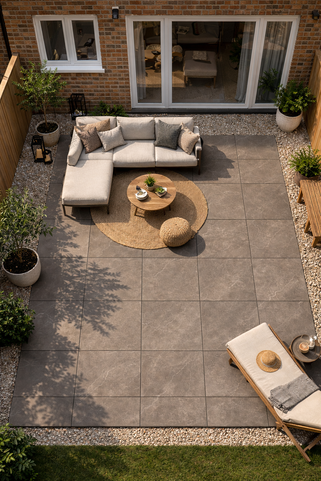 Dark Grey Porcelain Paving 900x900x20mm (Cintra Dark Grey)