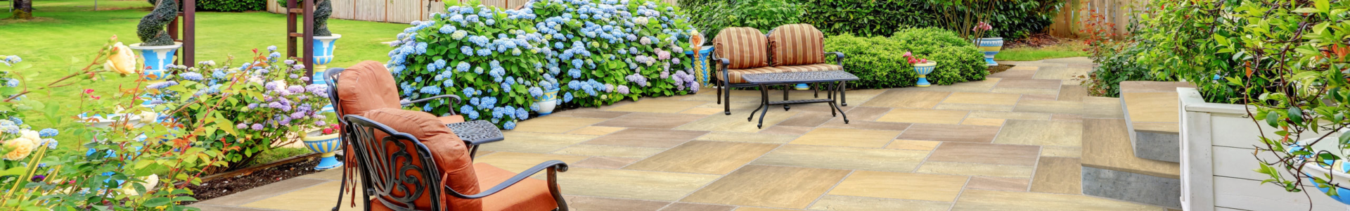 Landscape image of a patio