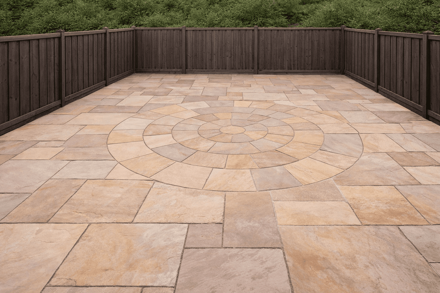 Sandstone Circle Kit 6.15m2 Buff / Kandla Grey / Raj Green