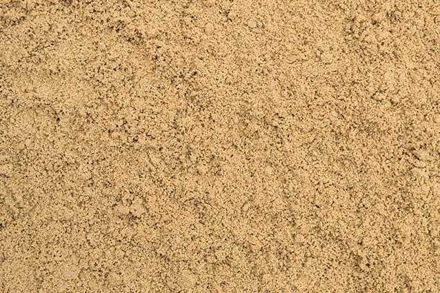 A close-up image of fine, dry sand reveals a uniform texture and light beige hue, perfect for horse arena flooring. The smooth, even appearance speaks to the superior quality of Brisks Equestrian Sand, free from distinct objects or patterns.