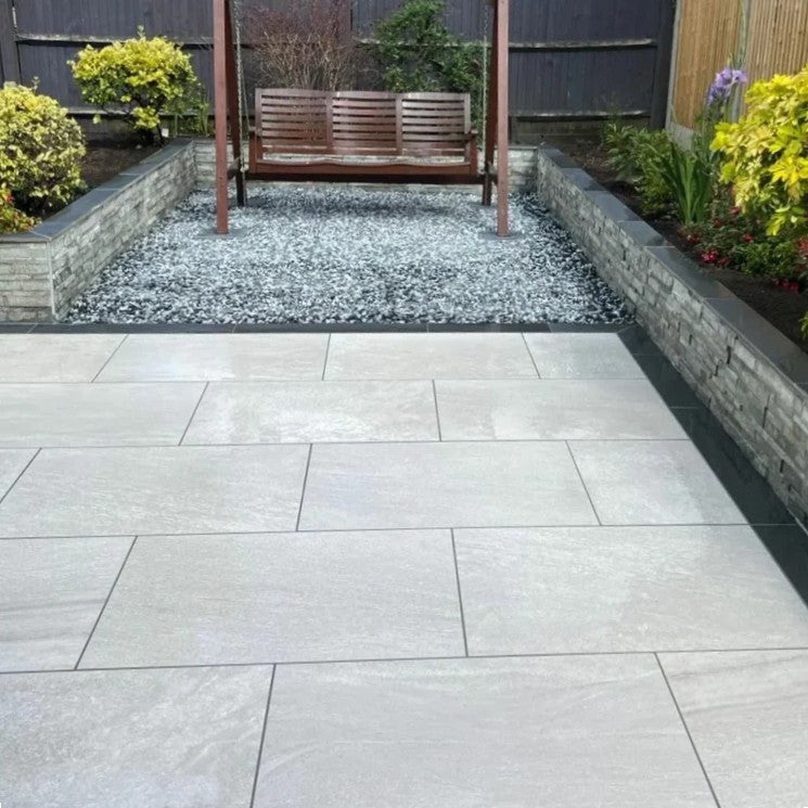 Agra White Porcelain Paving