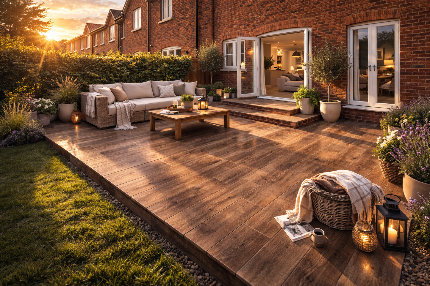Brown Porcelain Paving Planks 300x1200x20mm (Arbora Brown)