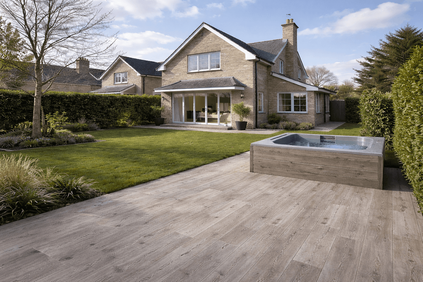 Grey Porcelain Paving Planks 300x1200x20mm (Arbora Grey)