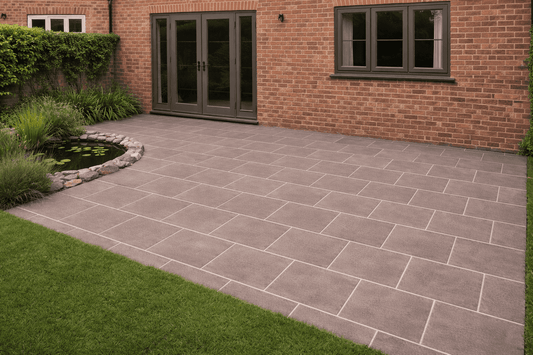 CLEARANCE Brown Sandstone Paving 290x290x22mm (Autumn Brown)