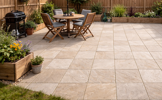 CLEARANCE Beige Sandstone Paving 290x290x22mm (Buff Sandstone)