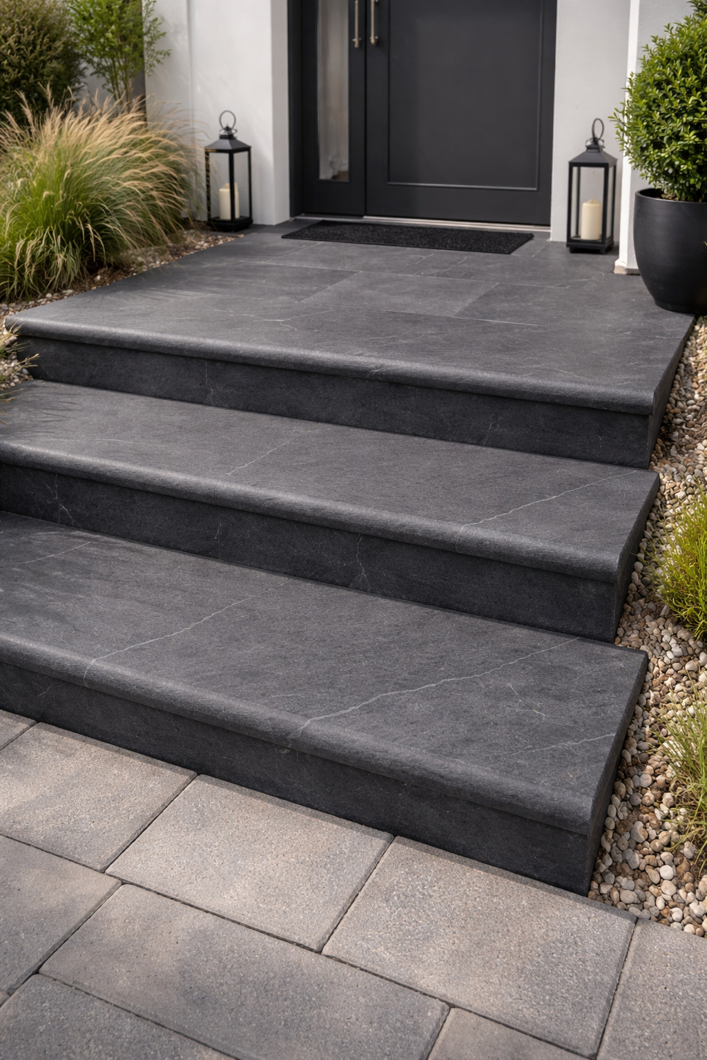 Black Bullnose Steps 350x1000x20mm