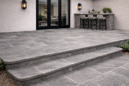Grey Bullnose Steps 350x1000x40mm (Kandla Grey)