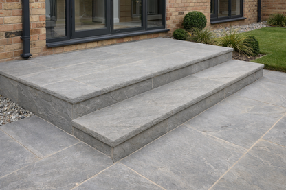 Grey Bullnose Steps 350x1000x40mm (Kandla Grey)