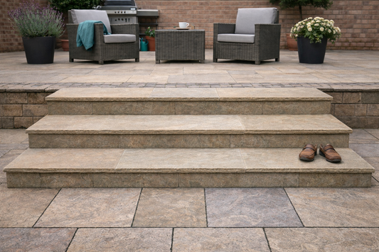 Green Bullnose Steps 350x1000x40mm (Raj Green)