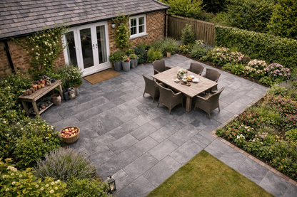 CLEARANCE Grey Porcelain Paving 400x800x20mm (Carmen Anthracite)