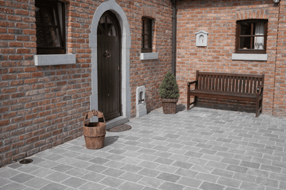 Grey / Beige 200x100x50mm Block Paving (Setts Kandla Grey / Raj Green)