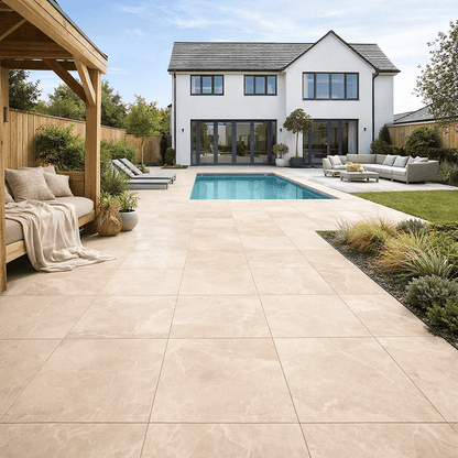 Beige Porcelain Paving 900x900x20mm (Cintra Beige)