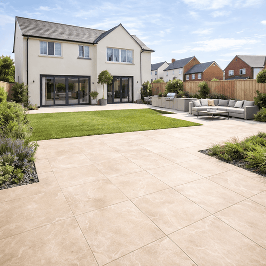 Beige Porcelain Paving 900x900x20mm (Cintra Beige)