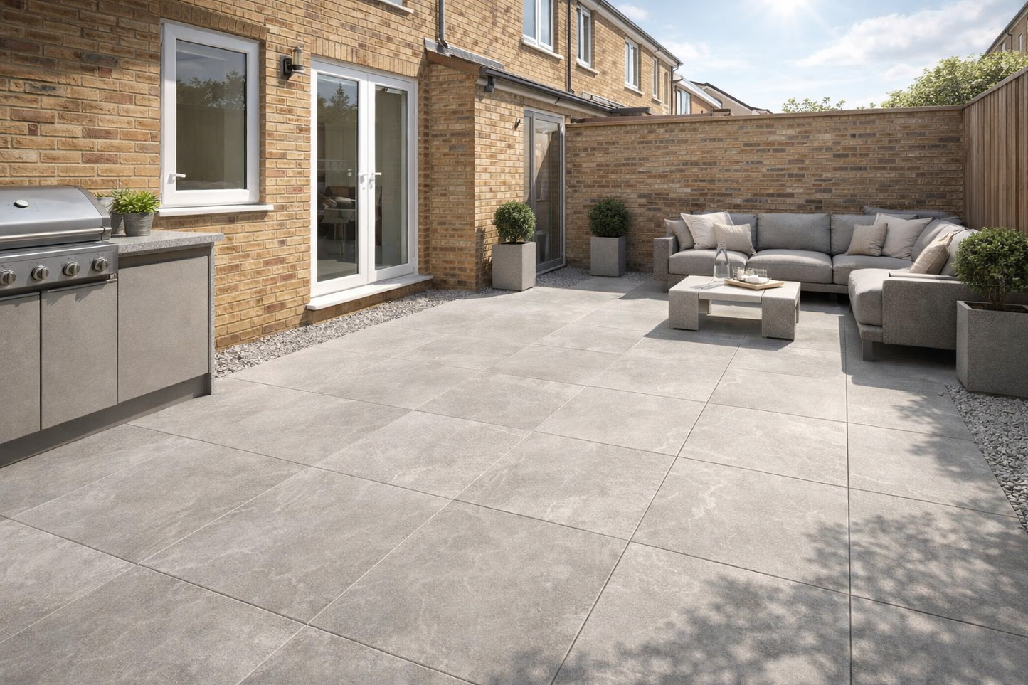 Light Grey Porcelain Paving 900x900x20mm (Cintra Light Grey)