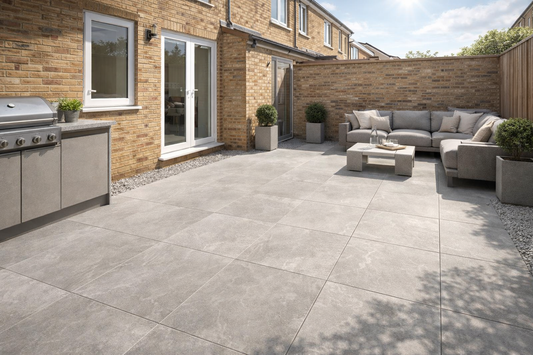 Light Grey Porcelain Paving 900x900x20mm (Cintra Light Grey)