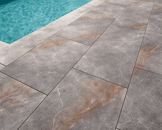 CLEARANCE Copper / Grey Porcelain Paving 600x900x20mm (Retro Stone)