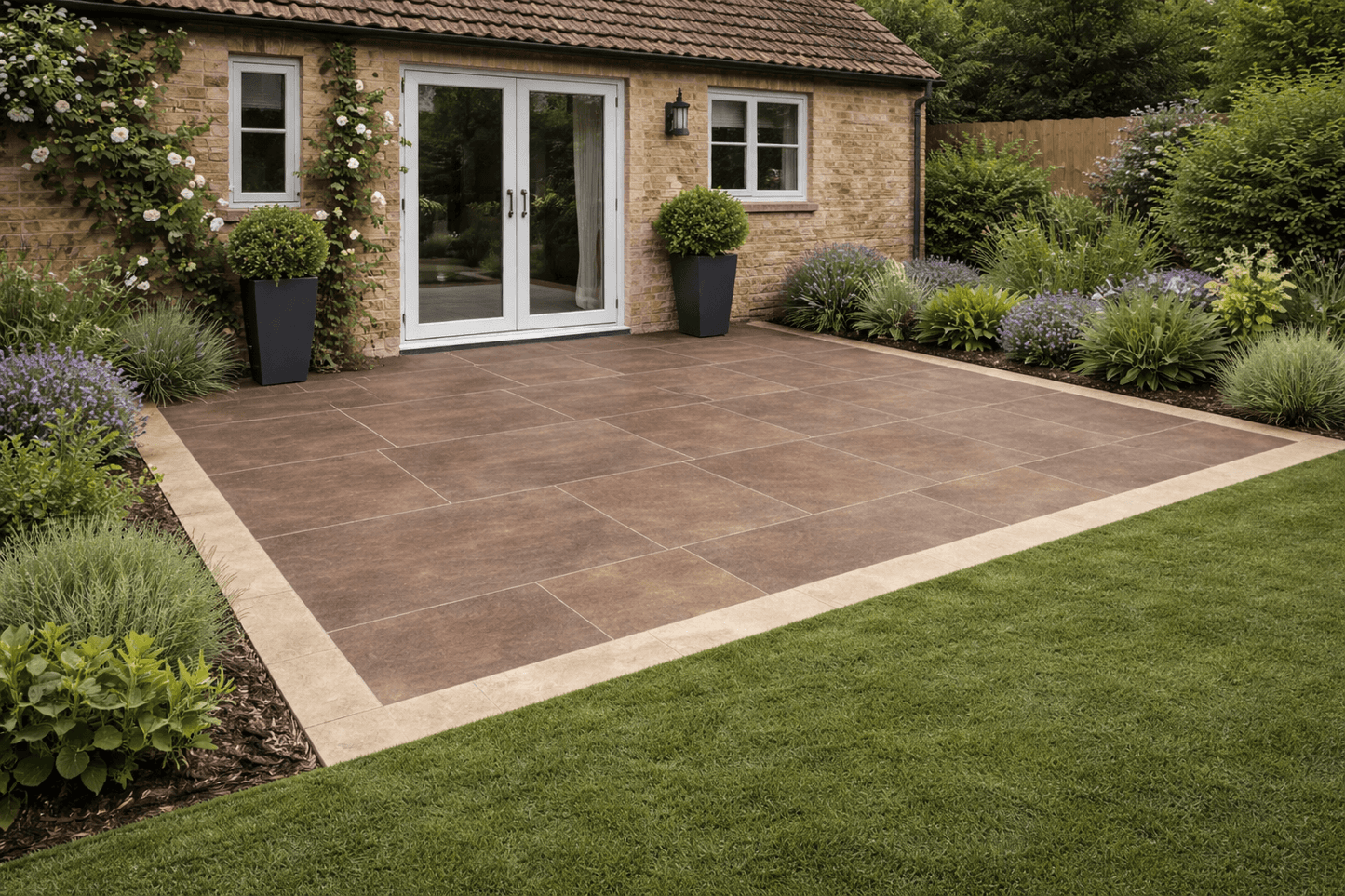 Beige Porcelain Paving Edgings 150x900x20mm (Edgings Almond)