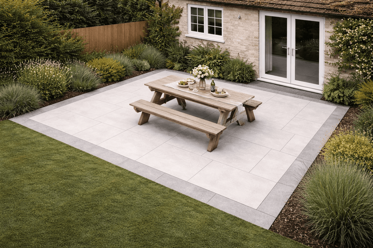 Grey Porcelain Paving Edgings 150x900x20mm (Edgings Ancient Grey)