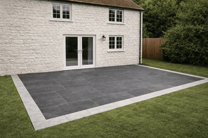 Grey Porcelain Paving Edgings 150x900x20mm (Edgings Ancient Grey)