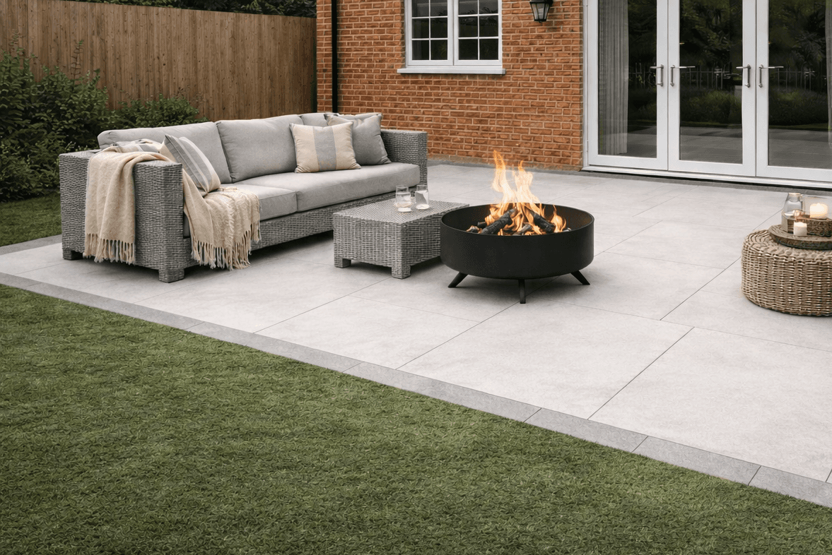 Grey Porcelain Paving Edgings 150x900x20mm (Edgings Ancient Grey)
