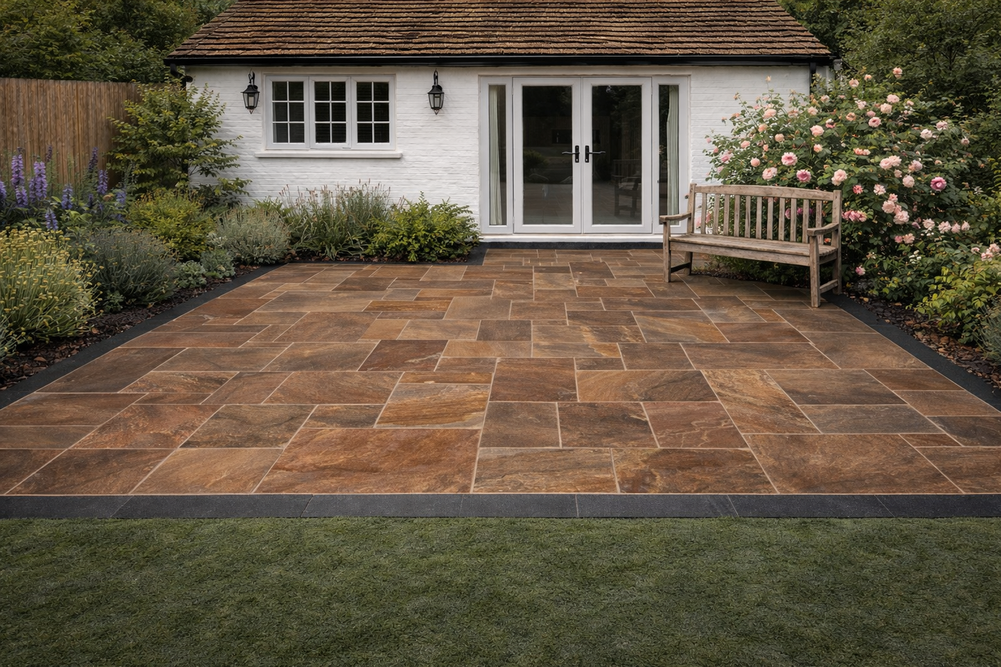 Black Porcelain Paving Edgings 150x900x20mm (Edgings Fantasy)
