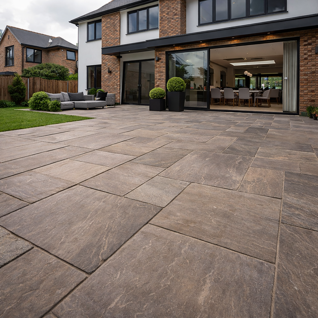 Brown Sandstone Paving 20mm (Elite Autumn Brown)