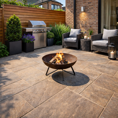 Brown Sandstone Paving 20mm (Elite Autumn Brown)