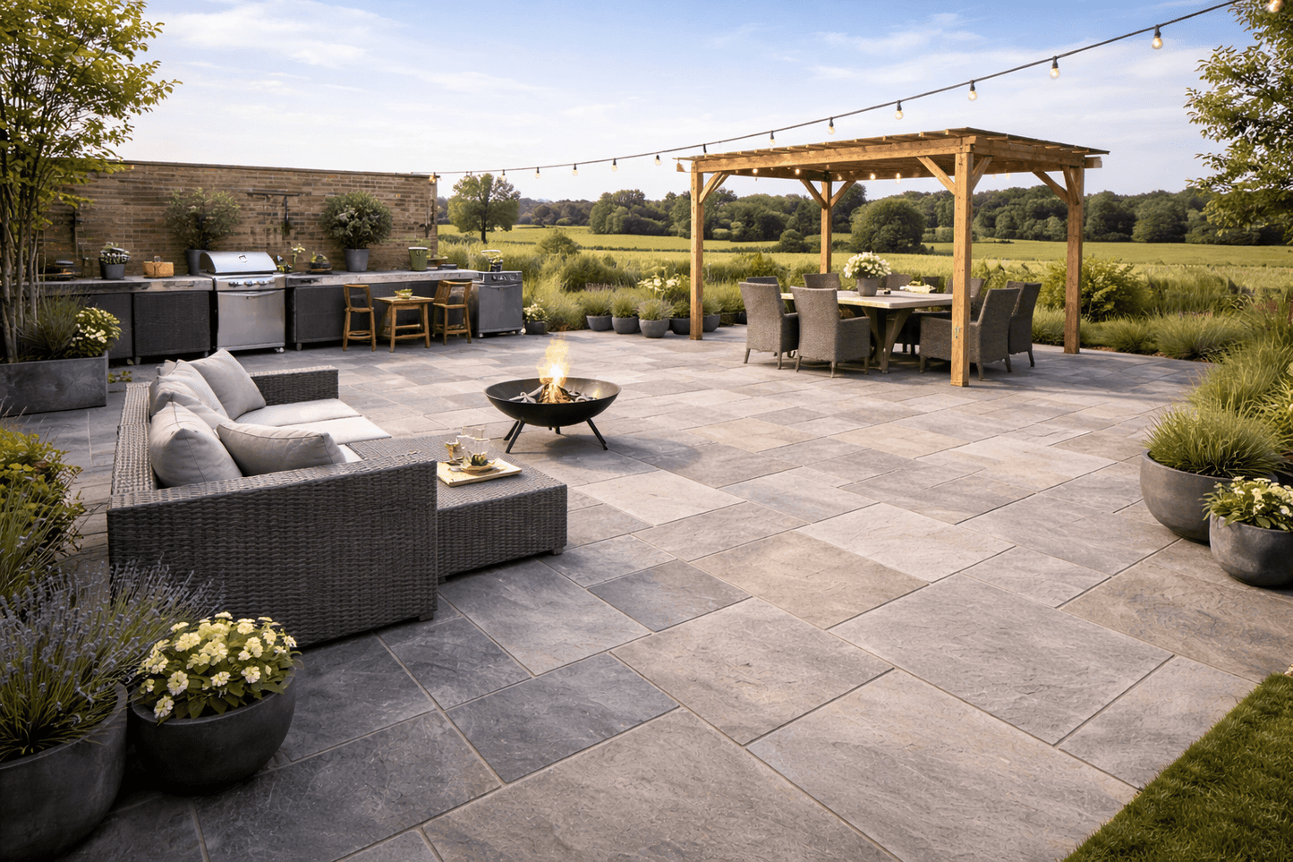 Grey Sandstone Paving 20mm (Elite Kandla Grey)