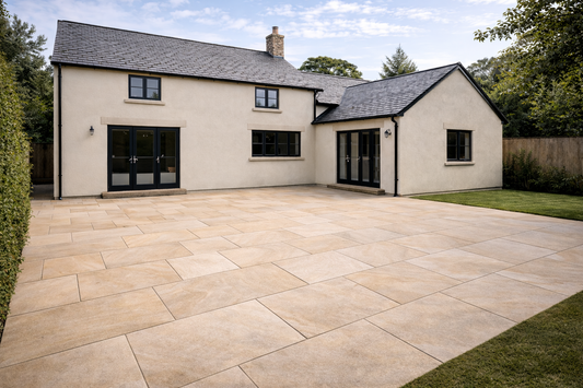 Beige Porcelain Paving 600x1200x20mm (Essence Sand)