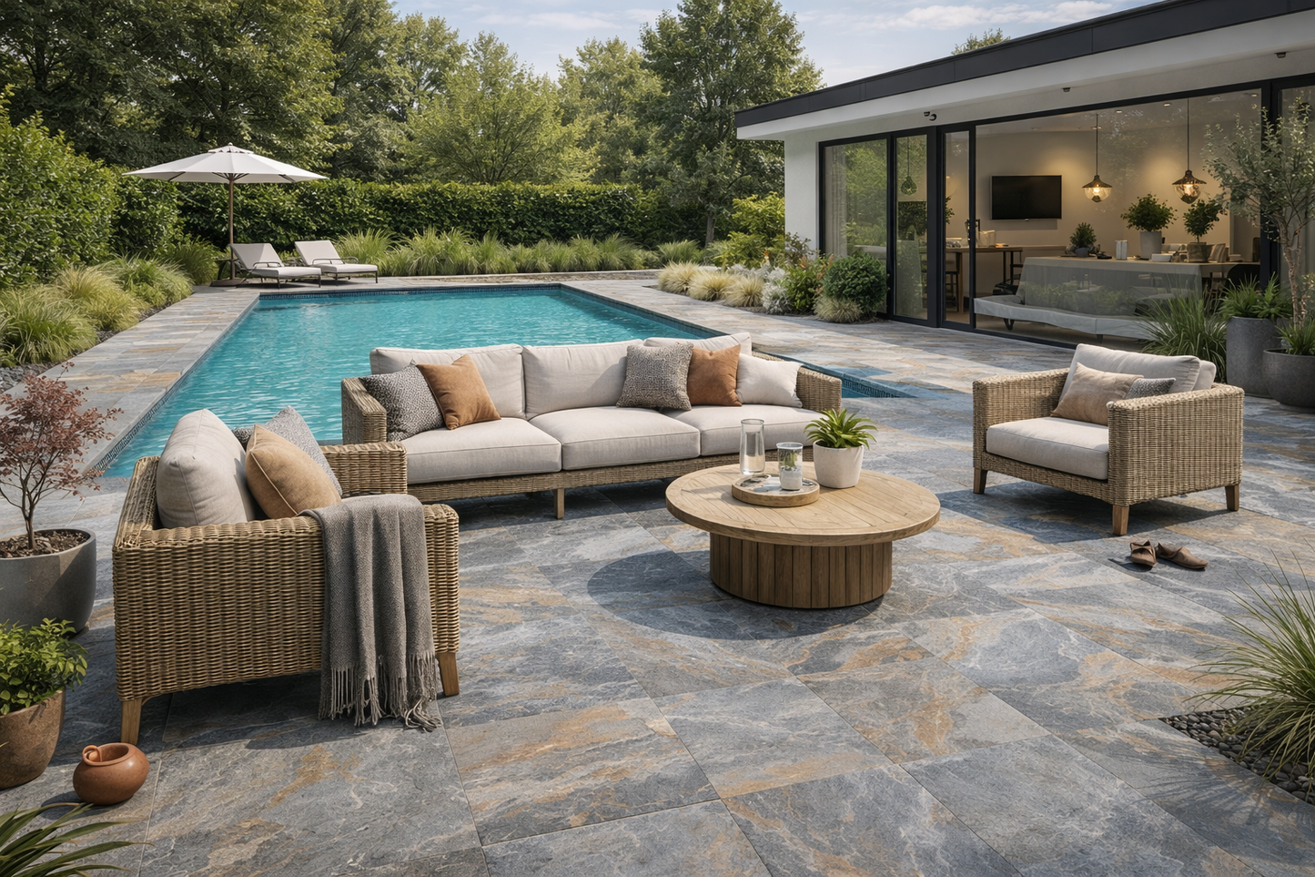 CLEARANCE Grey Porcelain Paving 450x900x20mm (Frame Gorge)