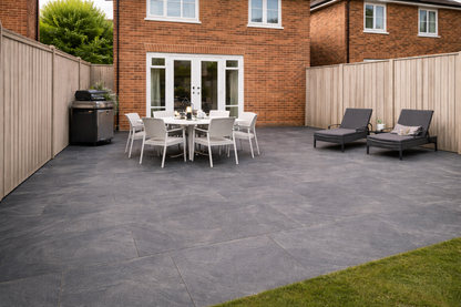 CLEARANCE Dark Grey Porcelain Paving 450x900x20mm (Frame Groove)