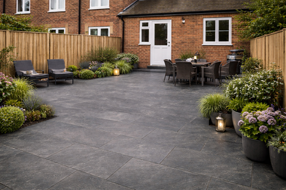CLEARANCE Dark Grey Porcelain Paving 450x900x20mm (Frame Groove)
