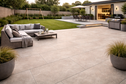 CLEARANCE Grey Porcelain Paving 450x900x20mm (Frame River)