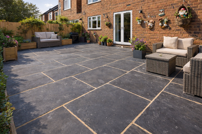 Black Limestone Paving 20mm (Legacy Kadappa Black)