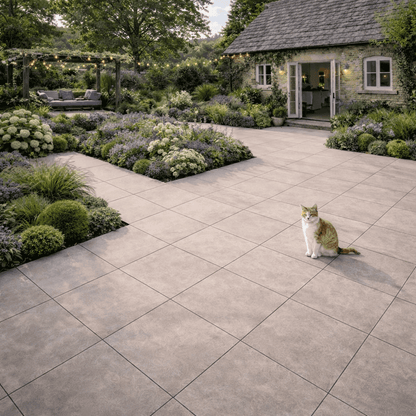 Beige Porcelain Paving 20mm (Lumen Bone)