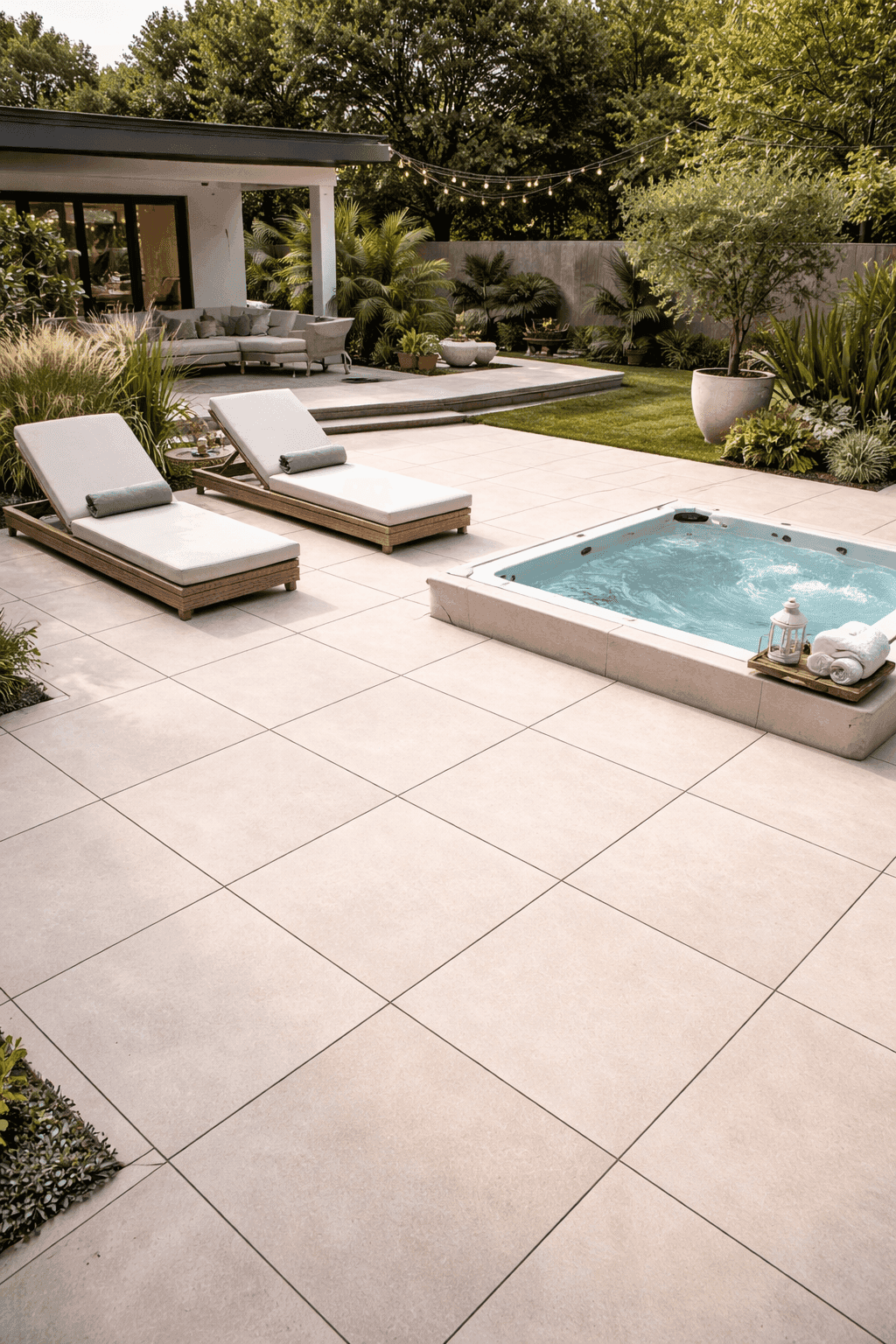 Beige Porcelain Paving 20mm (Lumen Bone)