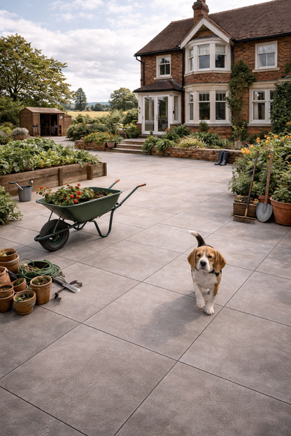 Grey Porcelain Paving 20mm (Lumen Grey)