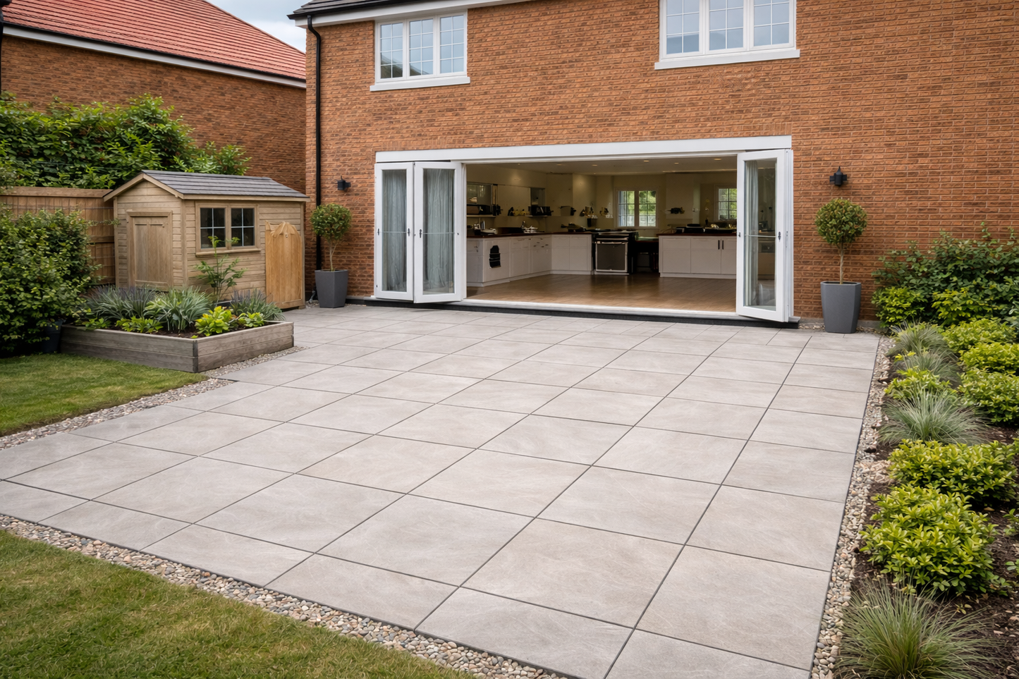 White Porcelain Paving 20mm (Lumen Off-White)