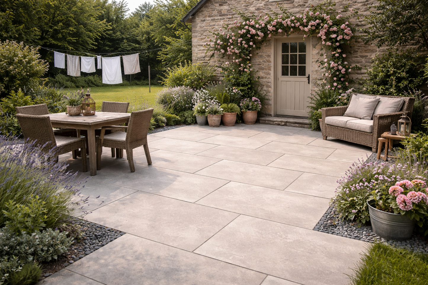 White Marble Paving 20mm (Luxe Ice Marble)