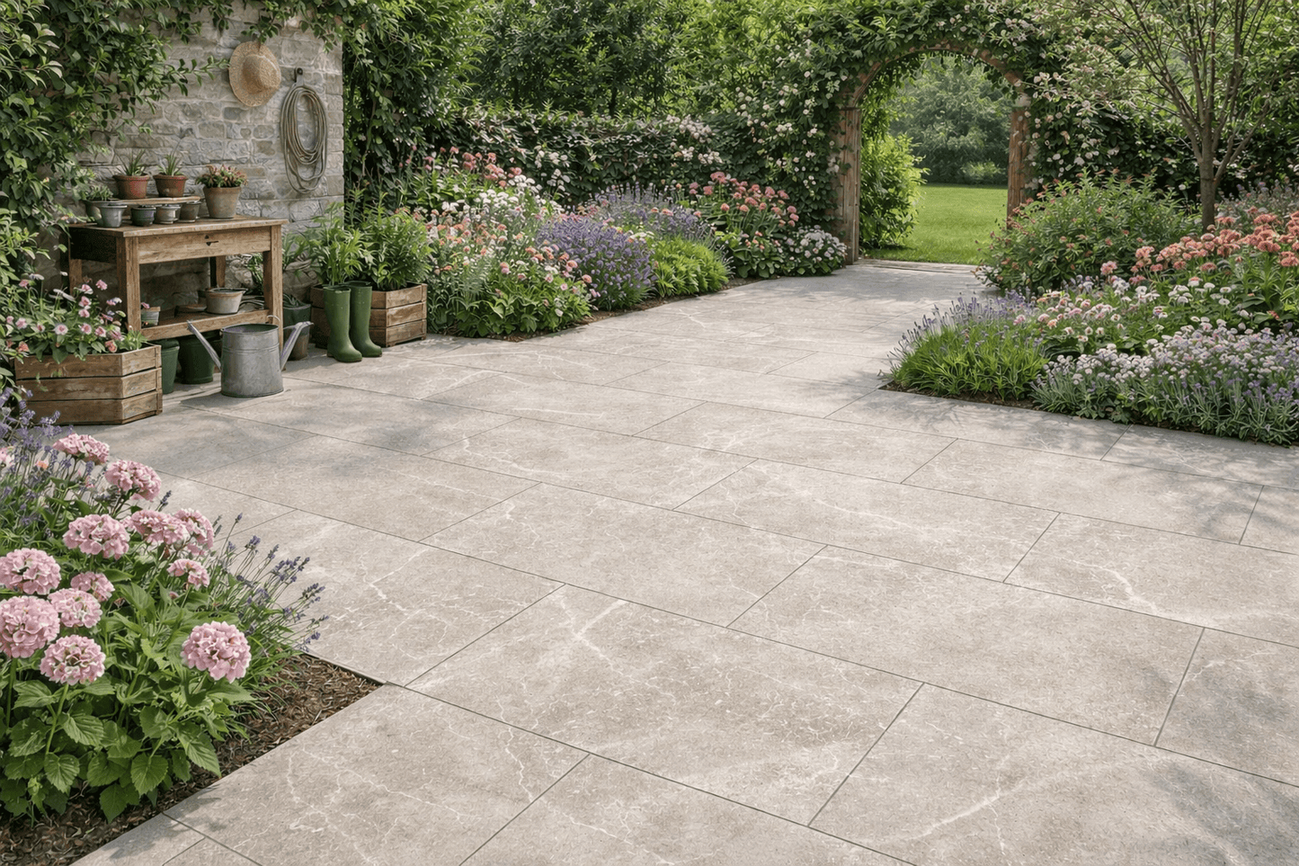 CLEARANCE Beige Porcelain Paving 600x900x20mm (Maestrat Perla)