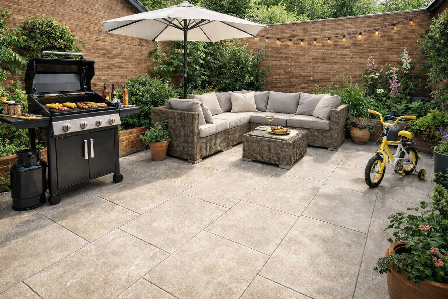 CLEARANCE Beige Porcelain Paving 600x900x20mm (Maestrat Perla)