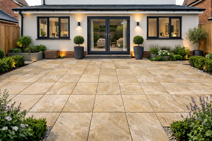 CLEARANCE Green / Beige Sandstone Paving 290x290x22mm (Mint)