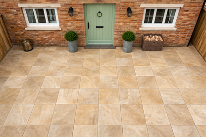CLEARANCE Green / Beige Sandstone Paving 290x290x22mm (Mint)