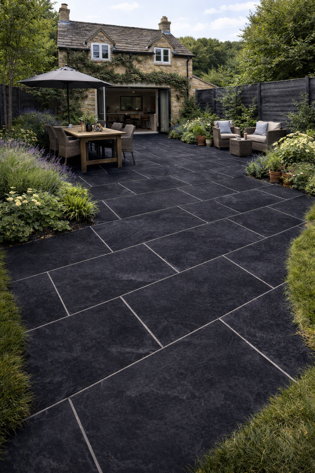 Black Slate Paving 600x900x20mm (Prestige Black)