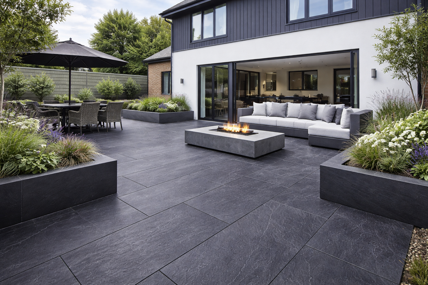Black Slate Paving 600x900x20mm (Prestige Black)