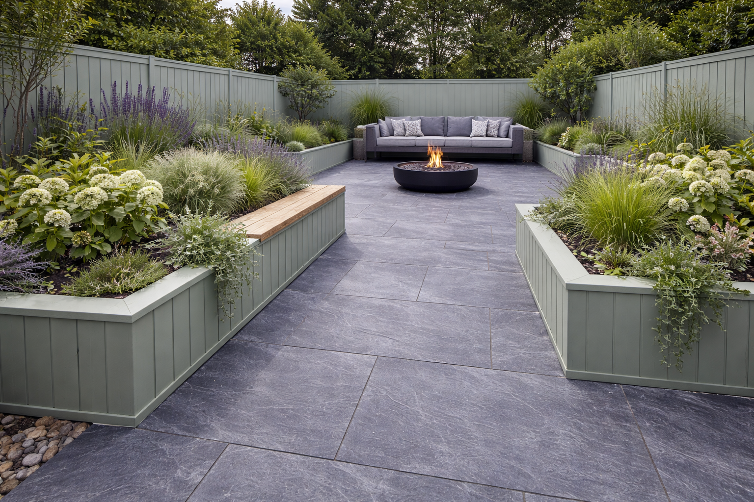 Dark Grey Slate Paving 600x900x20mm