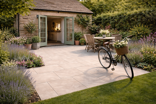 CLEARANCE Beige Porcelain Paving 600x900x20mm (Priorat Bone)