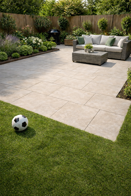 CLEARANCE Beige Porcelain Paving 600x900x20mm (Priorat Bone)