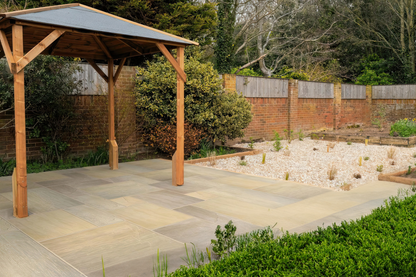 Green / Beige Sandstone Paving 20mm (Elite Raj Green)