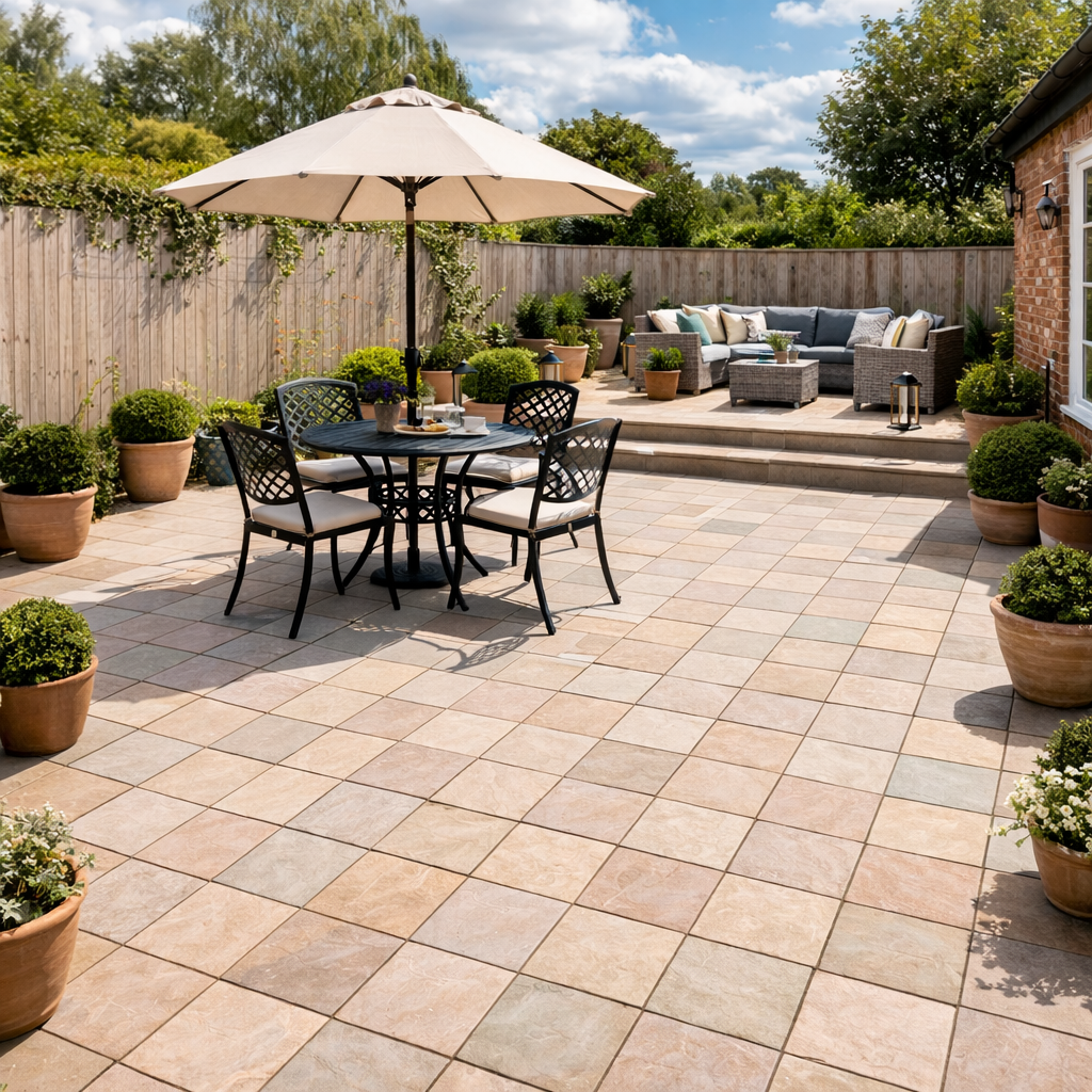 CLEARANCE Green Sandstone Paving 290x290x22mm (Raj Green)